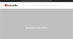 Desktop Screenshot of lovelanzavillas.com